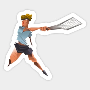 Tennis Player Sticker